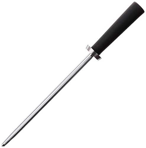 Kai PRO Combination Honing Steel 9", Gently Corrects Rolled Knife Edges, Smooth & Micro-Ribbed Honing Rod, Built-In Angle Guide, Japanese Honing Steel