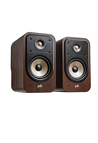 Polk Signature Elite ES20 Bookshelf Speaker - Hi-Res Audio Certified, Dolby Atmos & DTS:X Compatible, 1" Tweeter & 6.5" Woofer, Power Port Technology for Effortless Bass (Pair, Contemporary Walnut) Polk Signature Elite ES20 Bookshelf Speaker - Hi-Res Audio Certified, Dolby Atmos & DTS:X Compatible, 1" Tweeter & 6.5" Woofer, Power Port Technology for Effortless Bass (Pair, Contemporary Walnut)