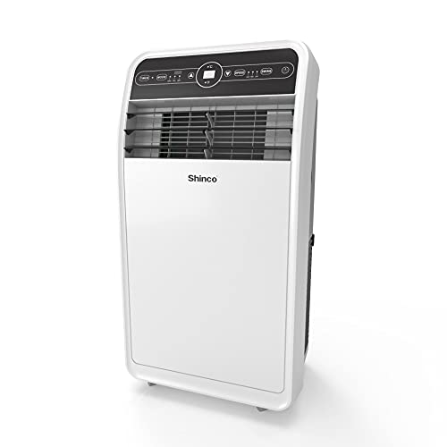 Shinco 12,000 BTU Portable Air Conditioners with Built-in Dehumidifier Function, Fan Mode, Quiet AC Unit Cools Rooms to 400 sq.ft, LED Display, Remote Control, Complete Window Mount Exhaust Kit Shinco 12,000 BTU Portable Air Conditioners with Built-in Dehumidifier Function, Fan Mode, Quiet AC Unit Cools Rooms to 400 sq.ft, LED Display, Remote Control, Complete Window Mount Exhaust Kit