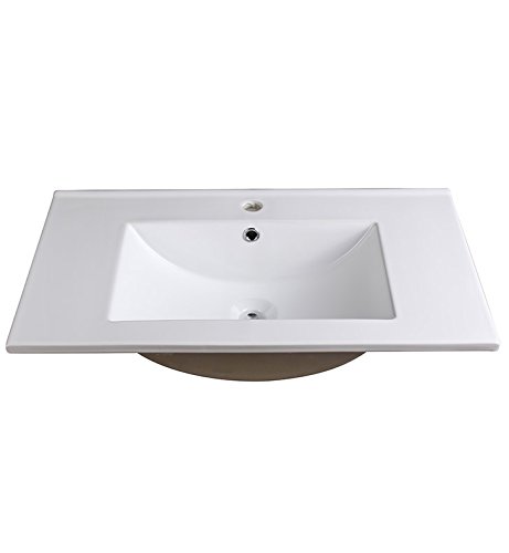 Fresca Allier 30" White Integrated Sink/Countertop