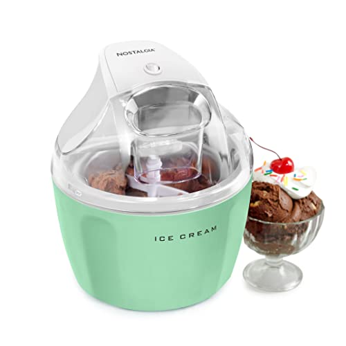 Nostalgia Electric Ice Cream, 1.5 Quart, Soft Serve Machine for Frozen Yogurt, Gelato & Sorbet Maker, Jadeite