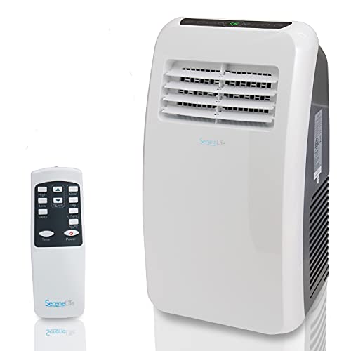SereneLife SLPAC8 Portable Air Conditioner Compact Home AC Cooling Unit with Built-in Dehumidifier & Fan Modes, Quiet Operation, Includes Window Mount Kit, 8,000 BTU, White SereneLife SLPAC8 Portable Air Conditioner Compact Home AC Cooling Unit with Built-in Dehumidifier & Fan Modes, Quiet Operation, Includes Window Mount Kit, 8,000 BTU, White