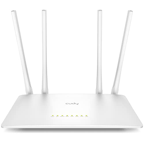 Cudy AC1200 Smart WiFi Router, WiFi Extender, Wireless Access Point, WISP, 5GHz Dual Band Wireless Internet Router, 10/100Mbps LAN, 5 dBi Antennas, VPN, Guest WiFi, AP Mode, WR1200