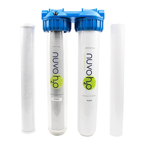 NuvoH2O Home Duo Water Softener + Taste Filter System – Water Conditioner & Taste Filter for Your Entire House
