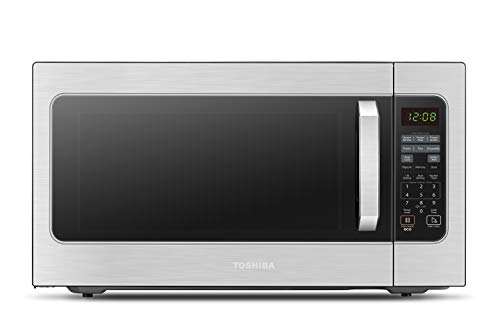 Toshiba ML-EM62P(SS) Large Countertop Microwave with Smart Sensor, 6 Menus, Auto Defrost, ECO Mode, Mute Option & 16.5" Position Memory Turntable, 2.2 Cu Ft, 1200W, Stainless Steel Toshiba ML-EM62P(SS) Large Countertop Microwave with Smart Sensor, 6 Menus, Auto Defrost, ECO Mode, Mute Option & 16.5" Position Memory Turntable, 2.2 Cu Ft, 1200W, Stainless Steel