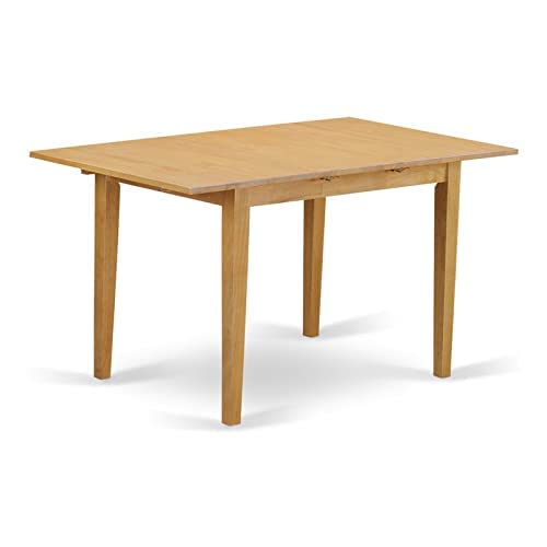 East West Furniture Modern NFT T Dining Room Table Rectangular Tabletop and 53.5 x 31.5 x 29-Oak Finish