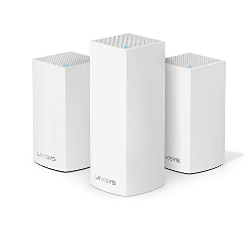 Linksys Velop Triband AC4600 Intelligent Mesh WiFi Router Replacement System | 3 Pack | Coverage up to 5,000 Sq Ft
