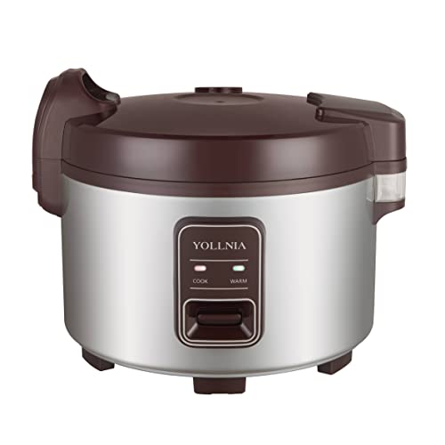 YOLLNIA Commercial Large Rice Cooker & food warmer | 13.8QT/60 Cup cooked rice | Non-stick Inner Pot |Auto Warmer Mode |1350W Fast Cooking YOLLNIA Commercial Large Rice Cooker & food warmer | 13.8QT/60 Cup cooked rice | Non-stick Inner Pot |Auto Warmer Mode |1350W Fast Cooking