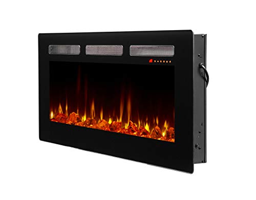 Dimplex Sierra 48" Wall-Mounted/Tabletop/Built-in Electric Linear Fireplace (Model: SIL48), 4777 BTU, 120 Volt, 1400 Watt, Black Dimplex Sierra 48" Wall-Mounted/Tabletop/Built-in Electric Linear Fireplace (Model: SIL48), 4777 BTU, 120 Volt, 1400 Watt, Black