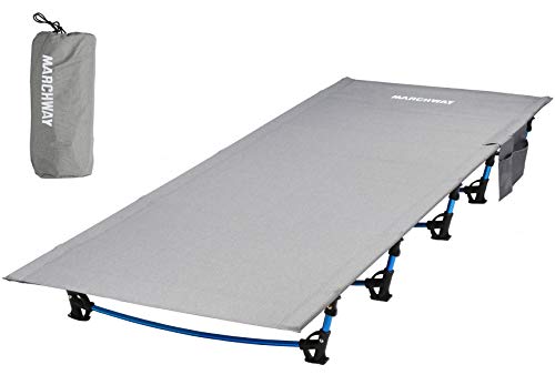 MARCHWAY Ultralight Folding Tent Camping Cot Bed, Portable Compact for Outdoor Travel, Base Camp, Hiking, Mountaineering, Lightweight Backpacking (Grey) MARCHWAY Ultralight Folding Tent Camping Cot Bed, Portable Compact for Outdoor Travel, Base Camp, Hiking, Mountaineering, Lightweight Backpacking (Grey)