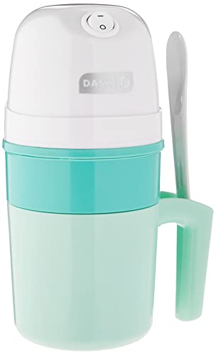 DASH My Pint Electric Ice Cream Maker Machine for Gelato, Sorbet + Frozen Yogurt with Mixing Spoon & Recipe Book (Organic, Sugar Free, Flavored Healthy Snacks + Dessert for Kids & Adults) 0.4qt - Aqua