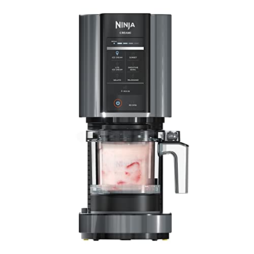 Ninja NC299AMZ CREAMi Ice Cream Maker, for Gelato, Mix-ins, Milkshakes, Sorbet, Smoothie Bowls & More, 7 One-Touch Programs, with (1) Pint Container & Lid, Compact Size, Perfect for Kids, Matte Black Ninja NC299AMZ CREAMi Ice Cream Maker, for Gelato, Mix-ins, Milkshakes, Sorbet, Smoothie Bowls & More, 7 One-Touch Programs, with (1) Pint Container & Lid, Compact Size, Perfect for Kids, Matte Black
