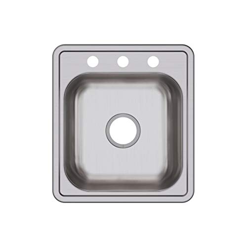 Elkay D117193 Dayton Single Bowl Drop-in Stainless Steel Bar Sink 17 x 19