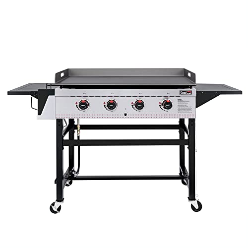 Royal Gourmet GB4003 4-Burner Griddle Flat Top Gas Grill, 36-Inch Propane Outdoor BBQ, Black
