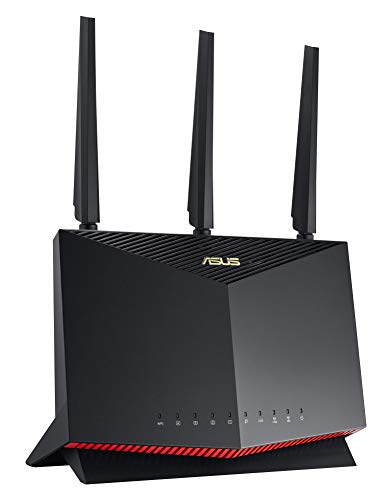 ASUS AX5700 Dual Band WiFi 6 Gaming Router (RT-AX86U PRO) Quad-core 2.0 GHz CPU, 2.5G Port, Mobile Game Mode, Enhanced Lifetime Network Security and Instant Guard Sharable Secure VPN, AiMesh