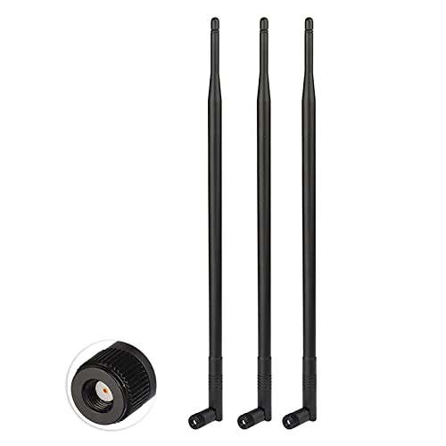 Superbat High Gain WiFi Antenna Long Range 2.4ghz 5.8ghz Antenna for WiFi Router Wireless Network Card Security Camera Extender etc. 3pcs