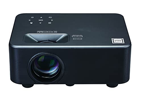 RCA Roku Smart Home Theater Projector - Stream Netflix, Prime Video, Hulu, Disney+, Apple TV+ and More - Portable Projector Compatible with TV, PC, HDMI, USB, VGA - Living Room/Backyard Projector