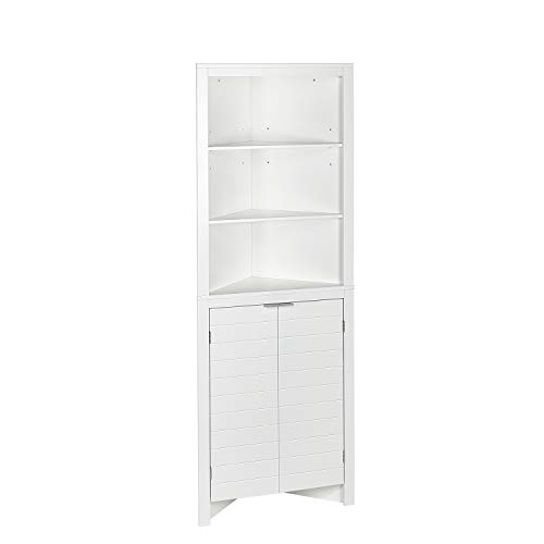 RiverRidge Home Madison Collection Tall White Corner Cabinet,