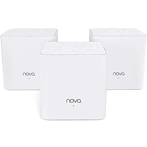 Tenda Nova Mesh WiFi System (MW3)-Up to 3500 sq.ft. Whole Home Coverage, WiFi Router and Extender Replacement, AC1200 Mesh Router for Wireless Internet, Works with Alexa, Parental Controls, 3-pack Tenda Nova Mesh WiFi System (MW3)-Up to 3500 sq.ft. Whole Home Coverage, WiFi Router and Extender Replacement, AC1200 Mesh Router for Wireless Internet, Works with Alexa, Parental Controls, 3-pack