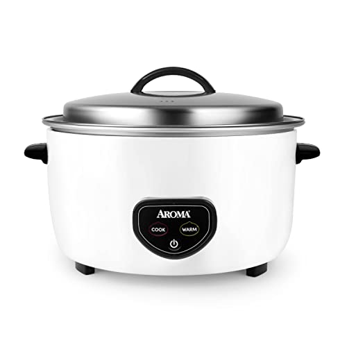 Aroma Housewares Commercial 60-Cup (Cooked) / 14Qt. Rice & Grain Cooker (ARC-1430E), White Aroma Housewares Commercial 60-Cup (Cooked) / 14Qt. Rice & Grain Cooker (ARC-1430E), White