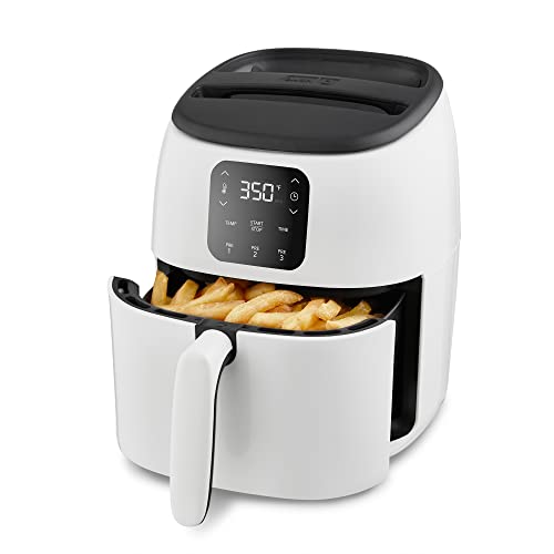 DASH Tasti-Crisp™ Digital Air Fryer with AirCrisp Technology, Custom Presets, Temperature Control, and Auto Shut Off Feature, 2.6 Quart - White