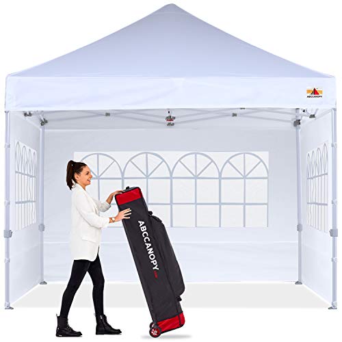ABCCANOPY Outdoor Winter Gazebo 10x10 Oversized Weather Pod, Premium Instant Pop Up Canopy Tent with Elegant Church Window,Snow and Rain Protection, Bonus Wheeled Bag,White