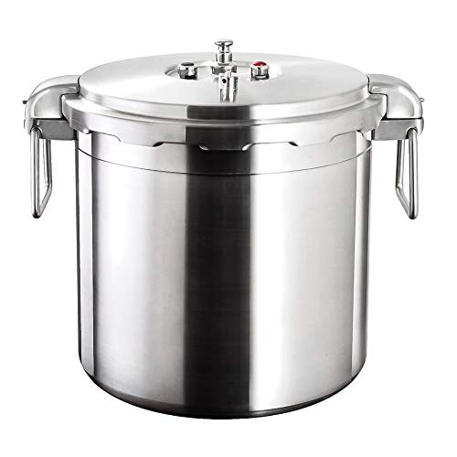 Buffalo 32 Quart Stainless Steel Pressure Cooker Extra Large Canning Pot with Lid for Commercial Use - Easy to Clean Induction Stove Top Pressure Canner, Can Cooker - SG Certificate QCP430