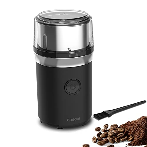 COSORI Coffee Grinder Electric, Coffee Beans Grinder, Espresso Grinder, Coffee Mill also for Spices, Herbs, Grains, Included 1 Removable Stainless Steel Bowl, Black