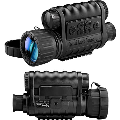 Bestguarder Digital Night Vision Monocular for Adults,True IR Illuminator for Complete Darkness,High Sensitivity COMS Sensor Night Goggles for Hunting / WG-50