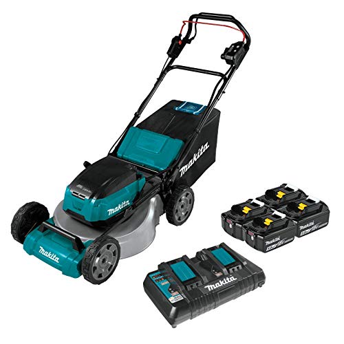 Makita XML06PT1 36V (18V X2) LXT Brushless 18" Self-Propelled Commercial Lawn Mower Kit with 4 Batteries (5.0Ah)