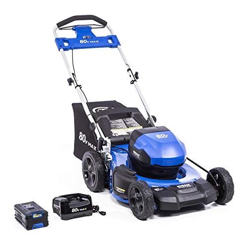 KT Kobalt 80-Volt Max Brushless Lithium Ion 21-in Push Cordless Electric Lawn Mower (Battery Included)