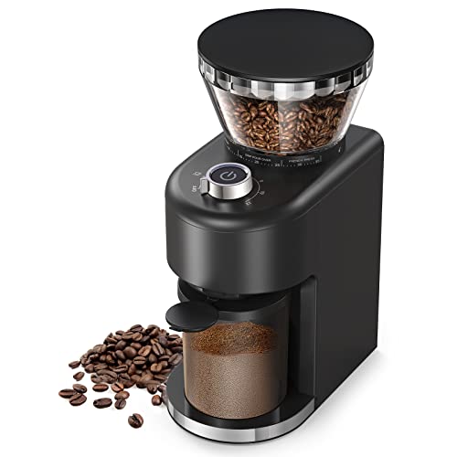Coffee Grinder Electric, Conical Burr Coffee Grinder with 35 Grind Settings, Adjustable Burr Mill Coffee Bean Grinder for Espresso, Drip Coffee, Pour Over, French Press & Cold Brew, Black