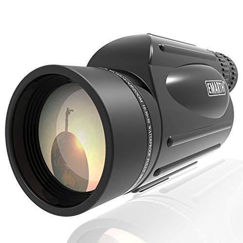 Emarth High Power 10-30X50 Zoom Monocular Telescope BAK4 Prism Waterproof Fog Proof Men Gifts for Bird Watching Camping Hunting Wildlife Traveling