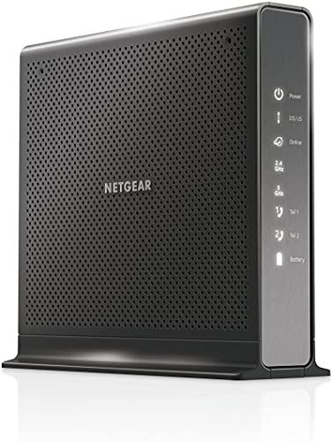 NETGEAR Nighthawk Cable Modem WiFi Router Combo with Voice C7100V -  Supports Xfinity Cable & Voice Plans Up to 600Mbps, 2 Phone lines, AC1900 WiFi Speed, DOCSIS 3.0