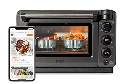 Tovala Smart Oven, 5-in-1 Countertop Toaster Oven - Toast, Steam, Bake, Broil, And Reheat - Smartphone Controlled Convection Oven Includes Meal Subscription Credit ($50 Value) for 3 Tovala Meals
