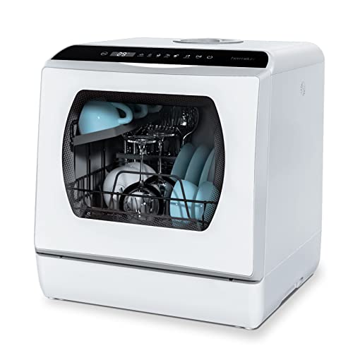 Countertop Dishwasher, 5 Washing Programs Portable Dishwasher With 5-Liter Built-in Water Tank For Glass Door Countertop Dishwasher, 5 Washing Programs Portable Dishwasher With 5-Liter Built-in Water Tank For Glass Door