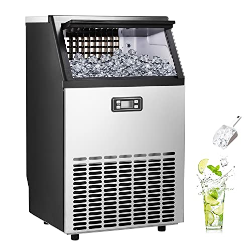 Electactic Ice Maker, Commercial Ice Machine,100Lbs/Day, Stainless Steel Ice Machine with 48 Lbs Capacity, Ideal for Restaurant, Bars, Home and Offices, Includes Scoop Electactic Ice Maker, Commercial Ice Machine,100Lbs/Day, Stainless Steel Ice Machine with 48 Lbs Capacity, Ideal for Restaurant, Bars, Home and Offices, Includes Scoop