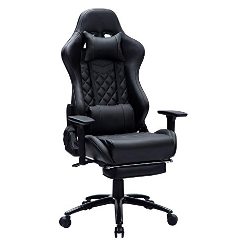Blue Whale Massage Gaming Chair with Footrest and 350LBS Metal Base,Thickened Seat Cushion,3D Adjustable Armrest, Big and Tall Ergonomic Office Computer Chair Blue Whale Massage Gaming Chair with Footrest and 350LBS Metal Base,Thickened Seat Cushion,3D Adjustable Armrest, Big and Tall Ergonomic Office Computer Chair