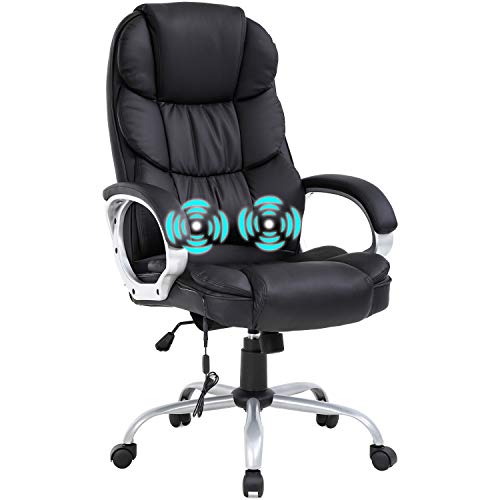 Home Office Chair Massage Desk Chair Ergonomic Computer Chair with Lumbar Support Headrest Armrest High Back Task Chair Rolling Swivel PU Leather Executive Chair for Women Adults, Black Home Office Chair Massage Desk Chair Ergonomic Computer Chair with Lumbar Support Headrest Armrest High Back Task Chair Rolling Swivel PU Leather Executive Chair for Women Adults, Black