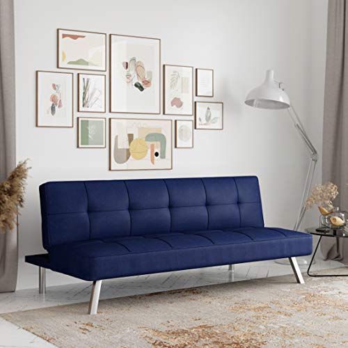 Serta Rane Futon, 66.1" W x 33.1" D x 29.5" H, Navy Blue