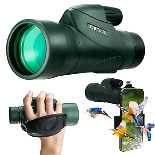 Gosky Piper Monocular Telescope, 12x55 HD Monocular for Adult with BAK4 Prism & FMC Lens, Lightweight Monocular with Smartphone Adapter Suitable for Bird Watching Hunting Wildlife Hiking Traveling Gosky Piper Monocular Telescope, 12x55 HD Monocular for Adult with BAK4 Prism & FMC Lens, Lightweight Monocular with Smartphone Adapter Suitable for Bird Watching Hunting Wildlife Hiking Traveling