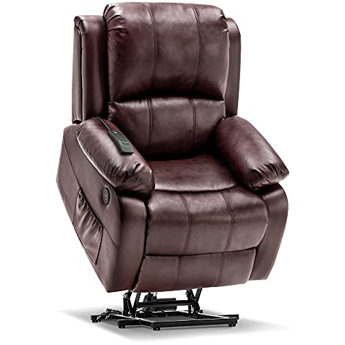 MCombo Small Sized Electric Power Lift Recliner Chair Sofa with Massage and Heat for Small Elderly People Petite, 3 Positions, 2 Side Pockets, USB Ports, Faux Leather 7409 (Small, Dark Brown) MCombo Small Sized Electric Power Lift Recliner Chair Sofa with Massage and Heat for Small Elderly People Petite, 3 Positions, 2 Side Pockets, USB Ports, Faux Leather 7409 (Small, Dark Brown)
