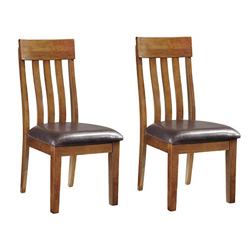 Signature Design by Ashley Ralene Rake Back Dining Room Chair 2 Count, Medium Brown