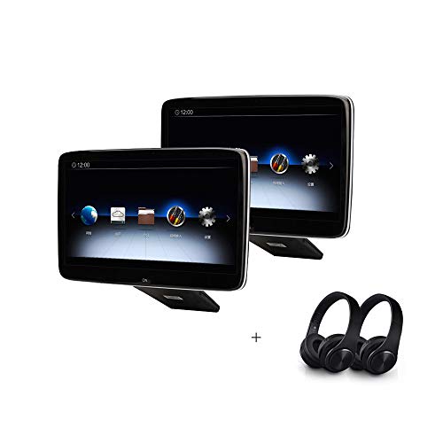 Include Wireless Headphone New Android9.0 Plug and Play Rear TV for Mercedes Benz Class E CLS 53 with Installation Slot Back Seat Entertainment Headrest Video Monitor 2+ 16GB WiFi Version