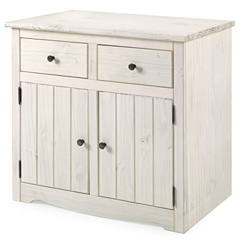 Wood Buffet Sideboard White Distressed | Furniture Dash White Distressed Finish