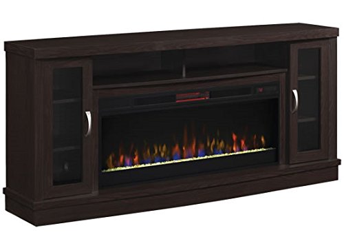 Classic Flame Hutchinson 70" Infrared Electric Fireplace Entertainment Center & 42" Linear Firebox - Oak Espresso, 42MM3115-PE91 & 42II042FGT