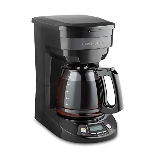 Hamilton Beach Programmable Coffee Maker, 12 Cup Capacity, Black Stainless Steel Accents, (46293) Hamilton Beach Programmable Coffee Maker, 12 Cup Capacity, Black Stainless Steel Accents, (46293)
