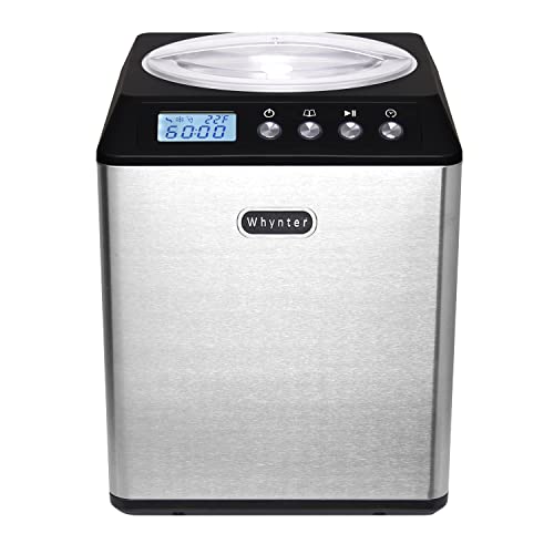 Whynter ICM-201SB 2.1 Quart Capacity Upright Automatic Compressor Ice Cream Maker with Stainless Steel Bowl in Black Whynter ICM-201SB 2.1 Quart Capacity Upright Automatic Compressor Ice Cream Maker with Stainless Steel Bowl in Black