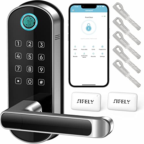 Smart Lock, Keyless Entry Door Lock, Fingerprint Door Lock, Digital Door Lock, Smart Lock for Front Door, Smart Wi-Fi Lock, Bluetooth Electronic Door Lock (Powered by Sifely) Smart Lock, Keyless Entry Door Lock, Fingerprint Door Lock, Digital Door Lock, Smart Lock for Front Door, Smart Wi-Fi Lock, Bluetooth Electronic Door Lock (Powered by Sifely)