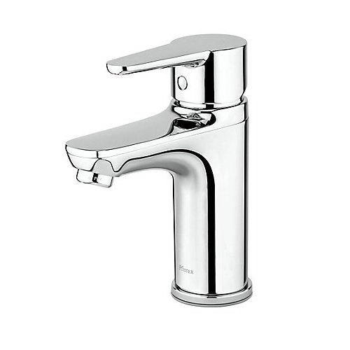 Pfister Pfirst Modern Bathroom Sink Faucet, Single Handle, Single Hole, Polished Chrome Finish, LG1420600